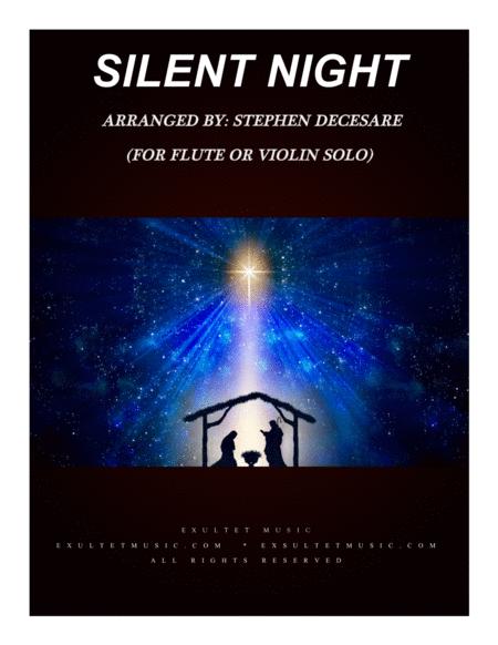 Free Sheet Music Silent Night For Flute Or Violin Solo And Piano