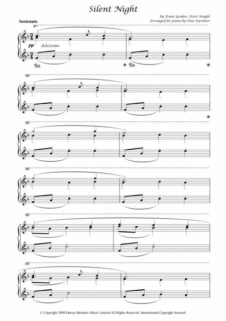 Silent Night For Piano Solo Sheet Music