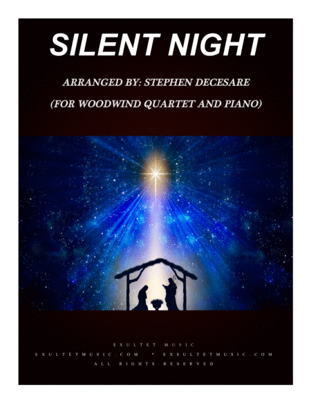 Free Sheet Music Silent Night For Woodwind Quartet And Piano