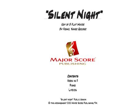 Free Sheet Music Silent Night Horn Piano Bb Major