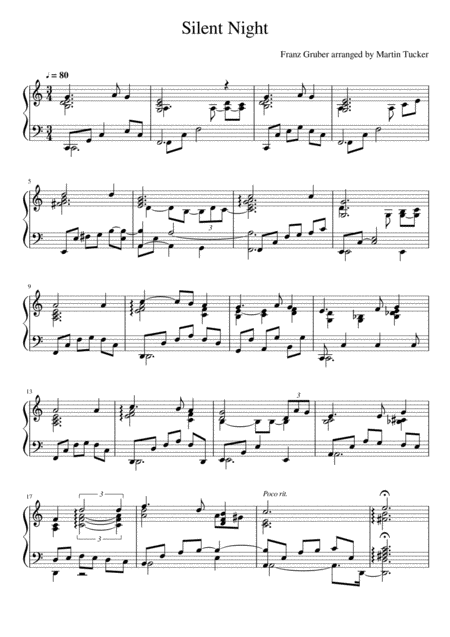 Silent Night Lyrical Jazz Ballad Sheet Music