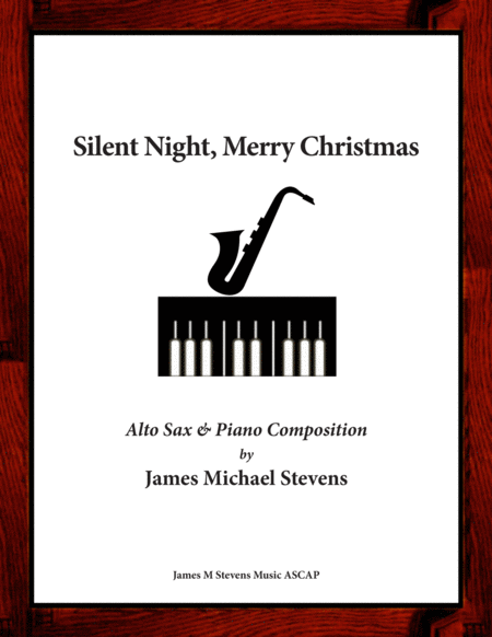 Silent Night Merry Christmas Alto Sax Piano Sheet Music