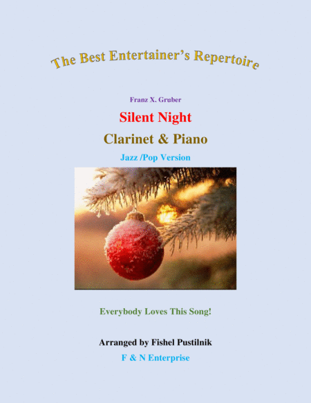 Free Sheet Music Silent Night Piano Background For Clarinet And Piano Jazz Pop Version