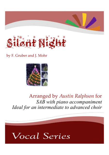 Free Sheet Music Silent Night Sab With Piano Accompaniment