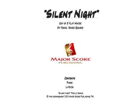 Silent Night Solo Piano Bb Major Sheet Music