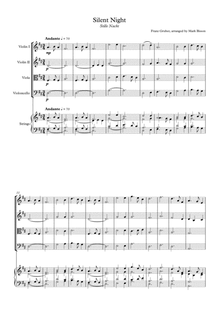 Silent Night Stille Nacht Sheet Music