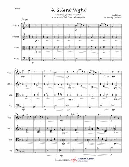 Silent Night String Quartet Advanced Sheet Music