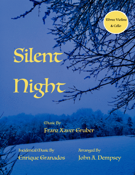 Silent Night String Quartet For Three Violins And Cello Sheet Music