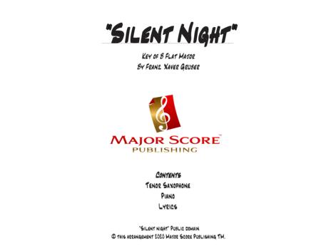 Silent Night Tenor Sax Piano Bb Major Sheet Music