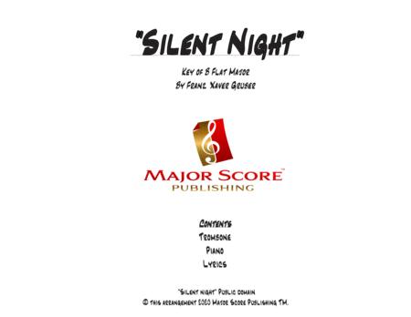 Free Sheet Music Silent Night Trombone Piano Bb Major