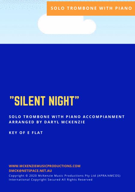 Silent Night Trombone Solo With Piano Accompaniment Key Of Eb Sheet Music