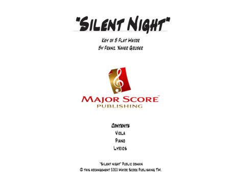 Silent Night Viola Piano Bb Major Sheet Music