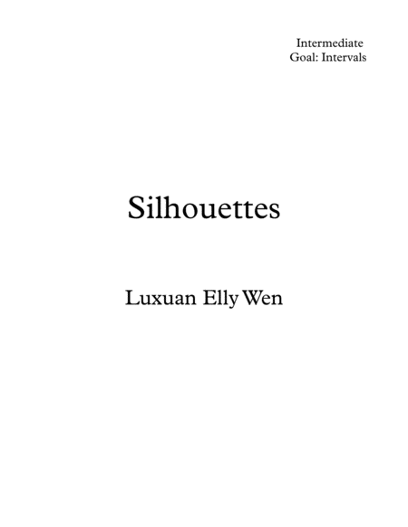 Silhouettes A Chinese Pentatonic Music Composed For Intermediate Pianist As Lunar New Year Special Sheet Music