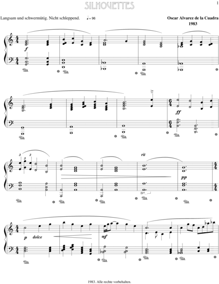 Free Sheet Music Silhouettes