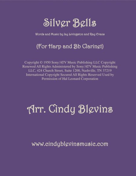 Silver Bells Arranged For Harp And Bb Clarinet Sheet Music