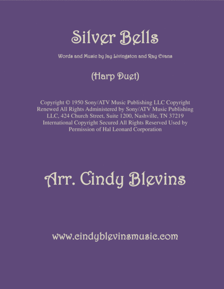 Silver Bells Arranged For Harp Duet Sheet Music