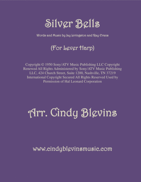 Silver Bells Arranged For Lever Harp Sheet Music