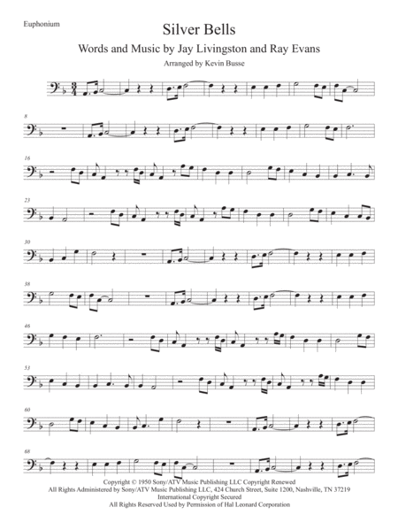 Silver Bells Euphonium Sheet Music