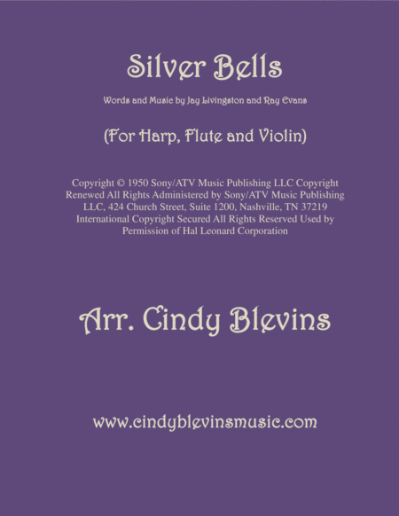 Silver Bells For Harp Flute And Violin Sheet Music