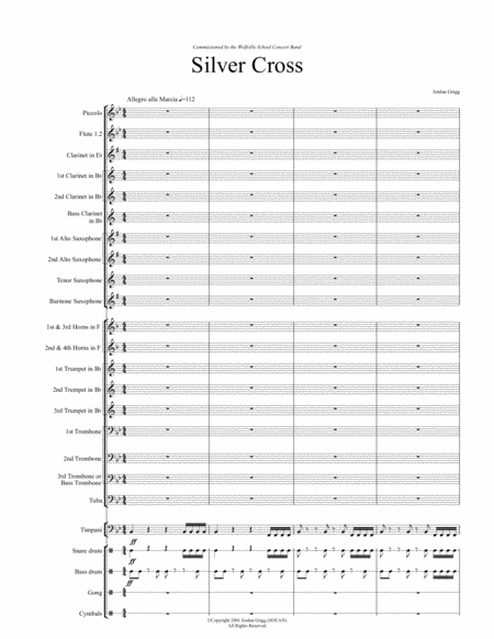 Silver Cross For Concert Band Sheet Music