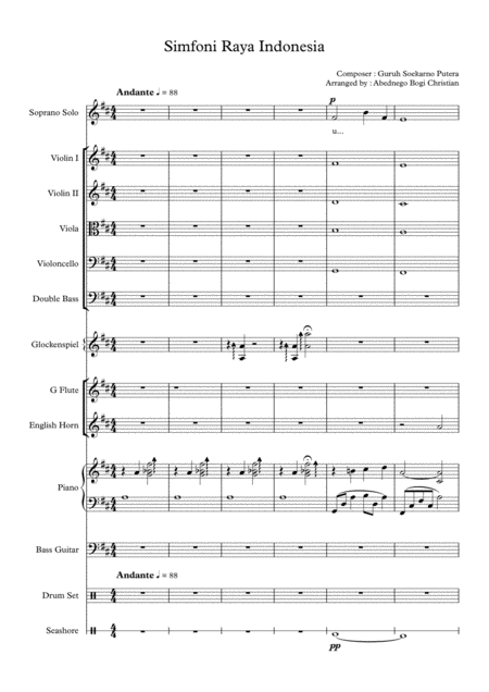 Simfoni Raya Indonesia Sheet Music