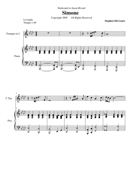 Free Sheet Music Simone