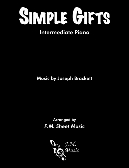 Free Sheet Music Simple Gifts Intermediate Piano Solo