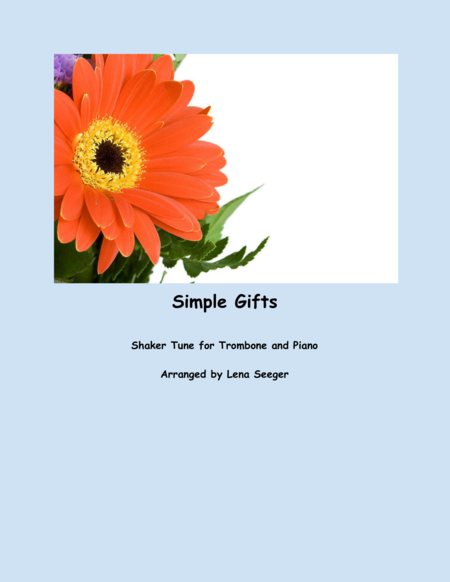 Simple Gifts Trombone And Piano Sheet Music