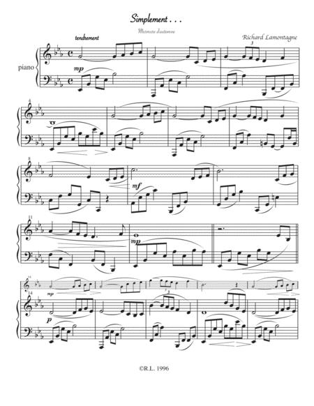 Simplement Flute Et Piano Sheet Music