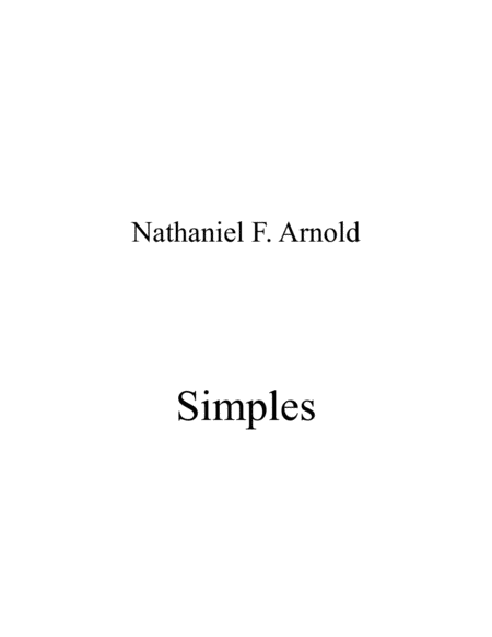 Simples Sheet Music