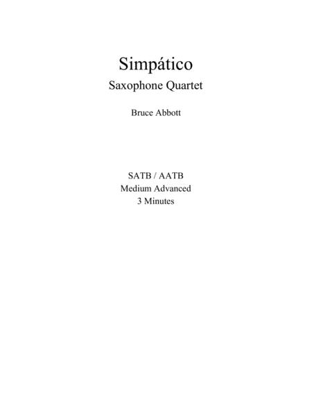 Simptico Saxophone Quartet Sheet Music