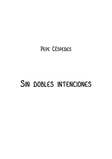 Sin Dobles Intenciones Sheet Music