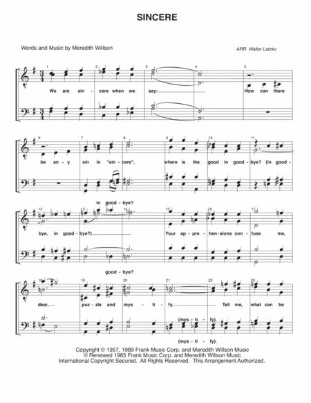 Sincere Sheet Music