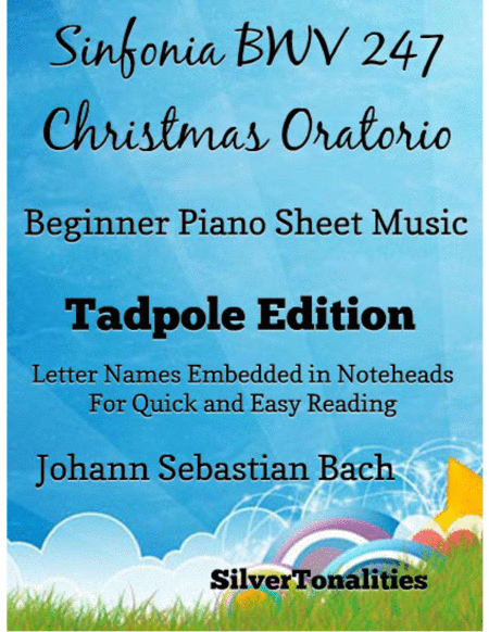 Sinfonia Bwv 247 Christmas Oratorio Beginner Piano Sheet Music Tadpole Edition Sheet Music