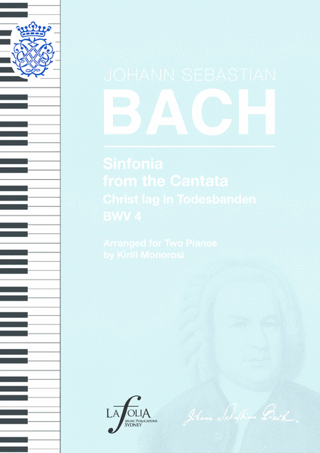 Free Sheet Music Sinfonia From The Cantata Christ Lag In Todesbanden Bwv 4 Arranged For Two Pianos