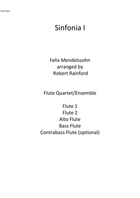 Free Sheet Music Sinfonia I