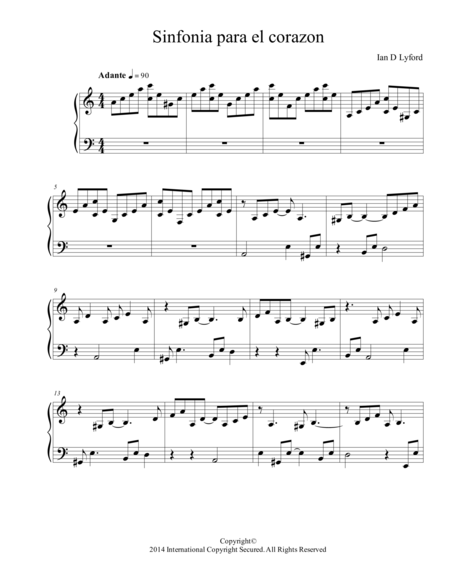 Sinfonia Para El Corazon Sheet Music