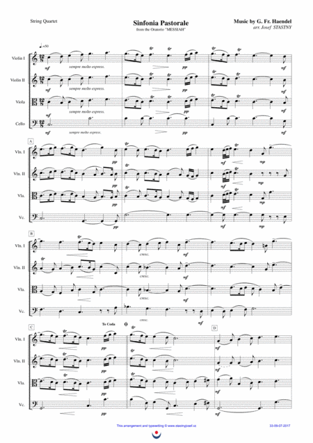 Sinfonia Pastorale Messiah Sheet Music