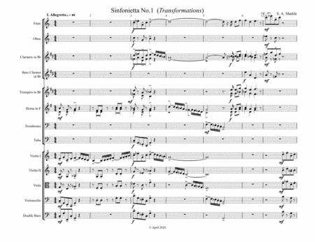 Sinfonietta No 1 Transformations For Orchestra Sheet Music