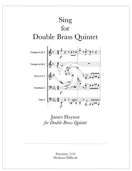Free Sheet Music Sing For Double Brass Quintet And Percussion