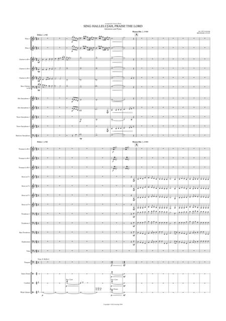 Sing Hallelujah Praise The Lord Arranged For Concert Band Sheet Music