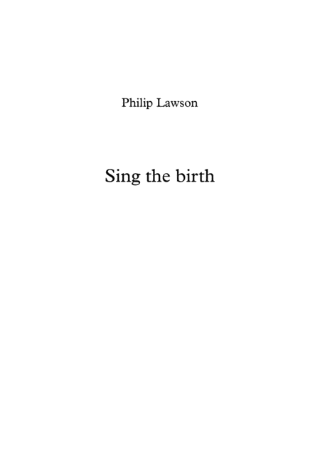 Sing The Birth Sheet Music