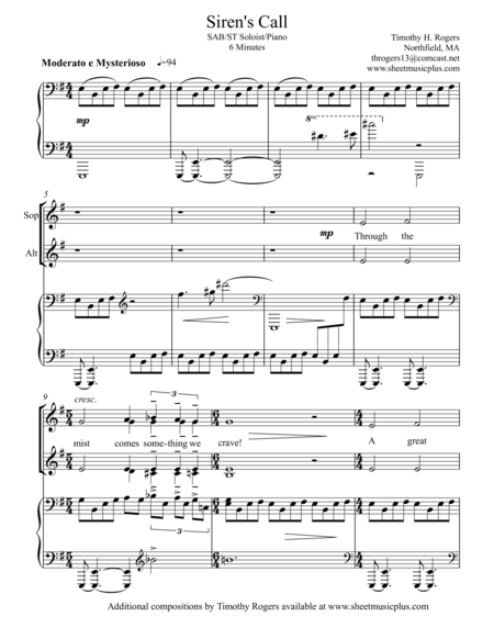 Sirens Call Sheet Music