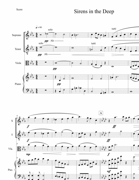 Free Sheet Music Sirens In The Deep