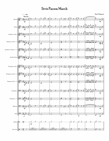 Sivis Pacem March Sheet Music