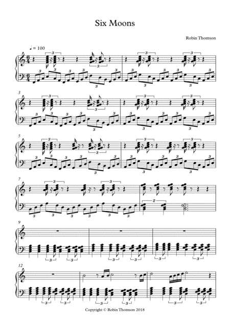 Six Moons Sheet Music