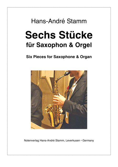 Six Pieces For Saxophone Organ Sheet Music