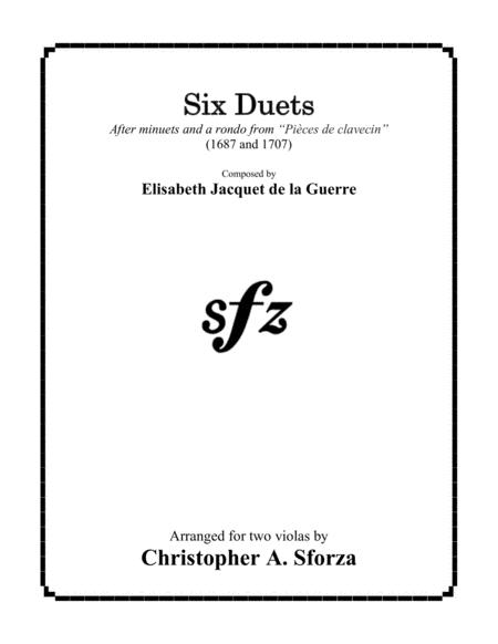 Free Sheet Music Six Viola Duets After La Guerre