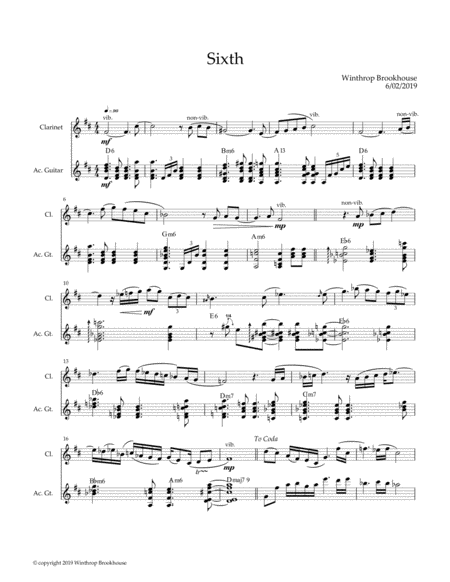 Free Sheet Music Sixth