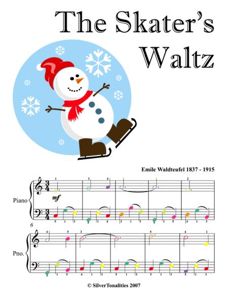 Skater Waltz Easiest Piano Sheet Music With Colored Notes Sheet Music